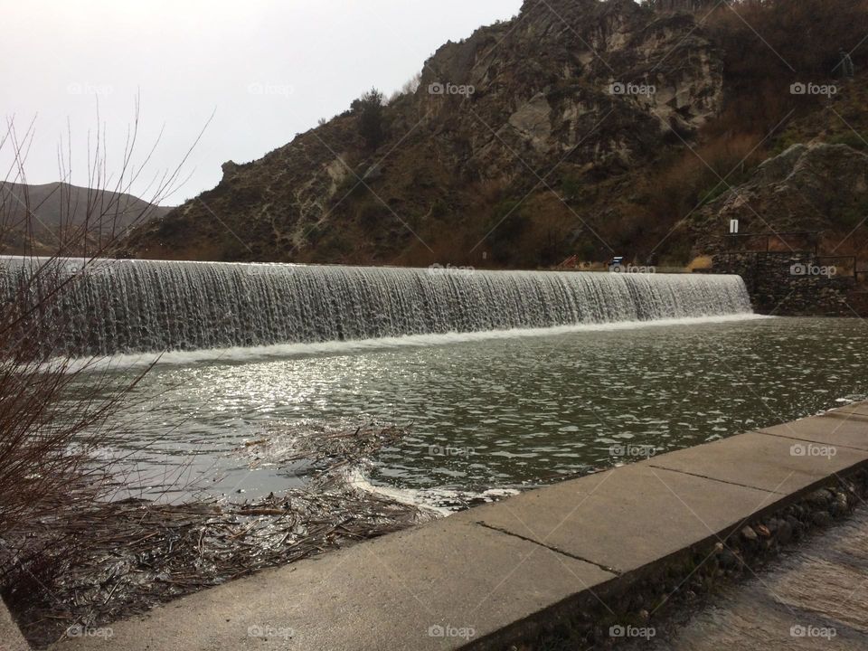 waterfall stream esquel, chubut, argentina