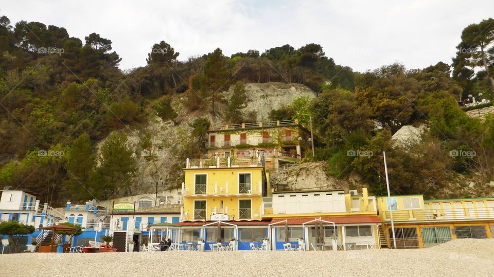 Beach under the rock. Beach under the rock