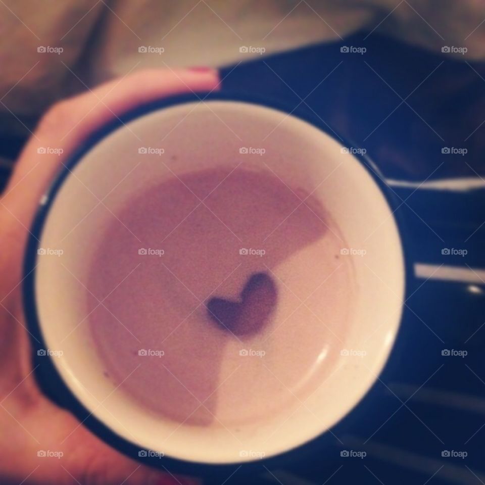 Heart in the hot chocolate
