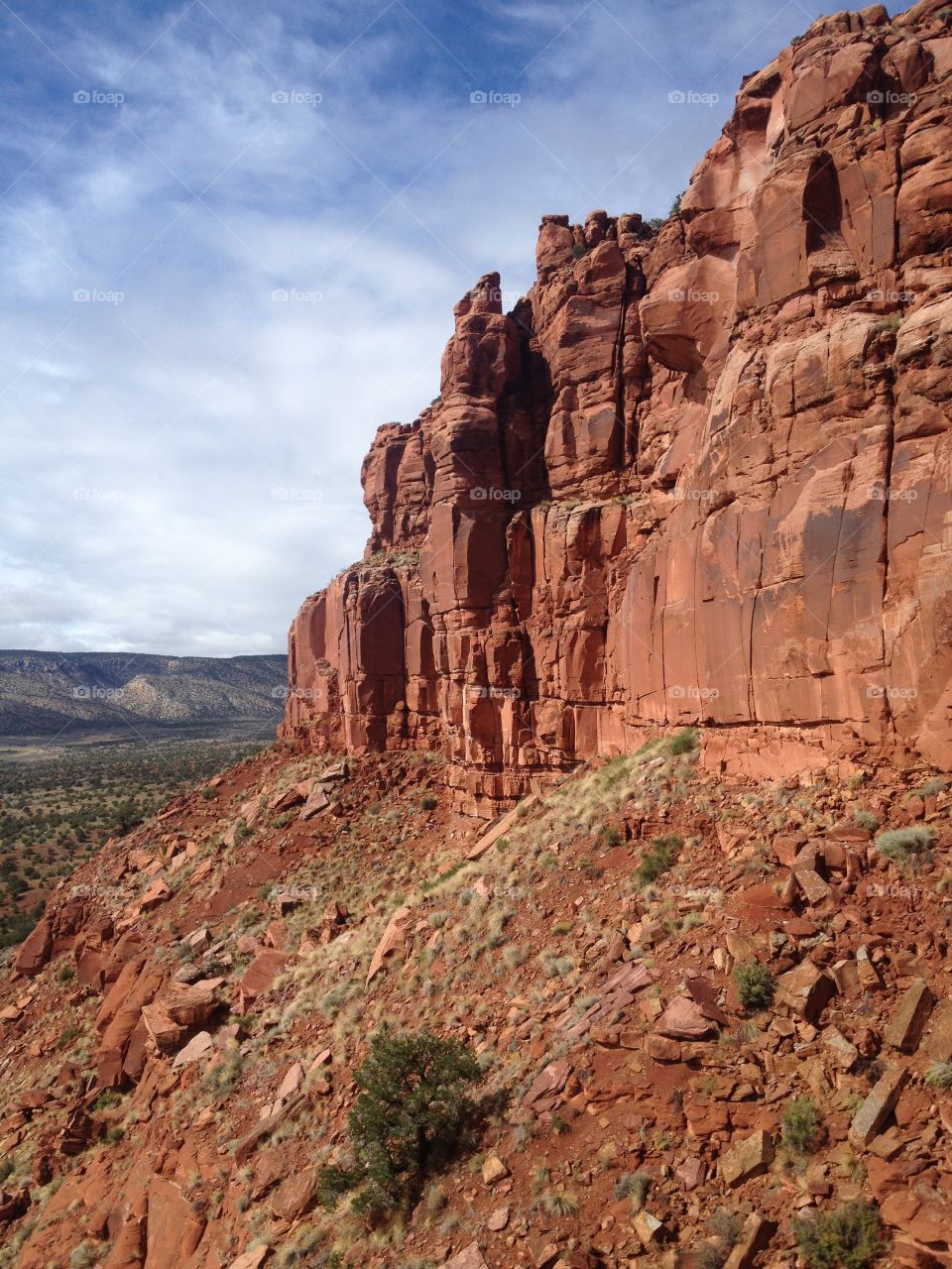 Red sandstone cliffs 