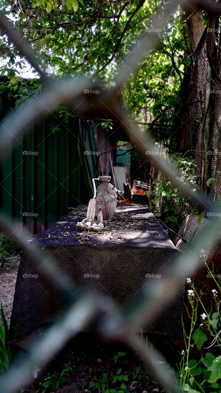 view behind the fence