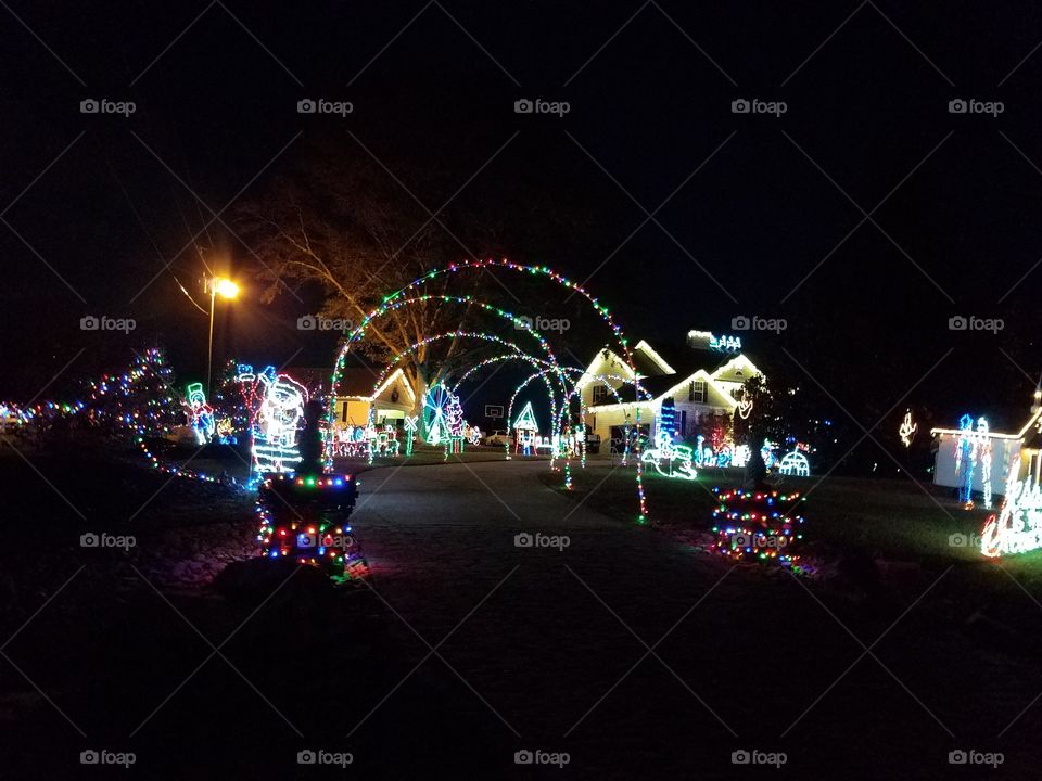 Country Christmas lights