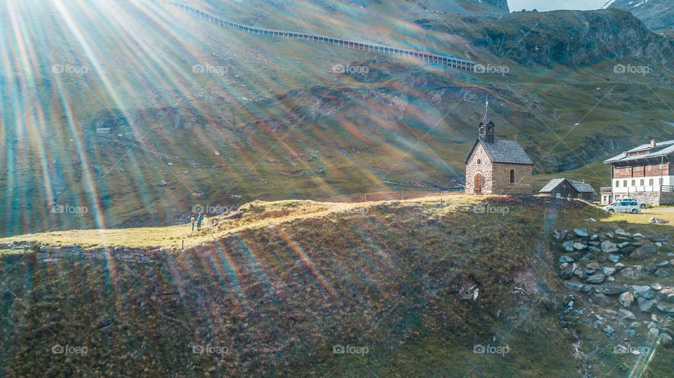 Church on a mountain in Austria 
