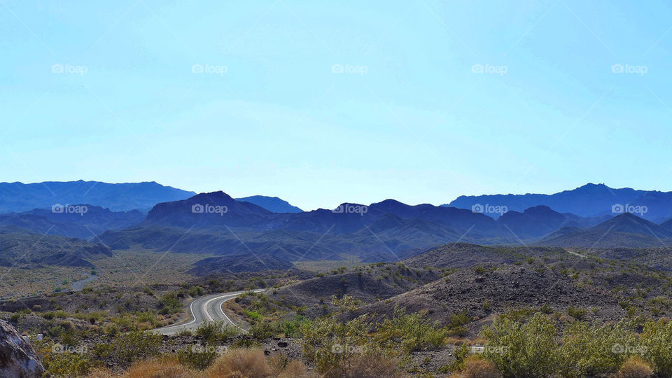 High angle view of road in mountain