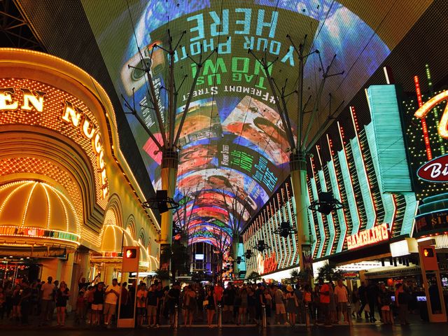 Downtown Fremont street Las Vegas light show 