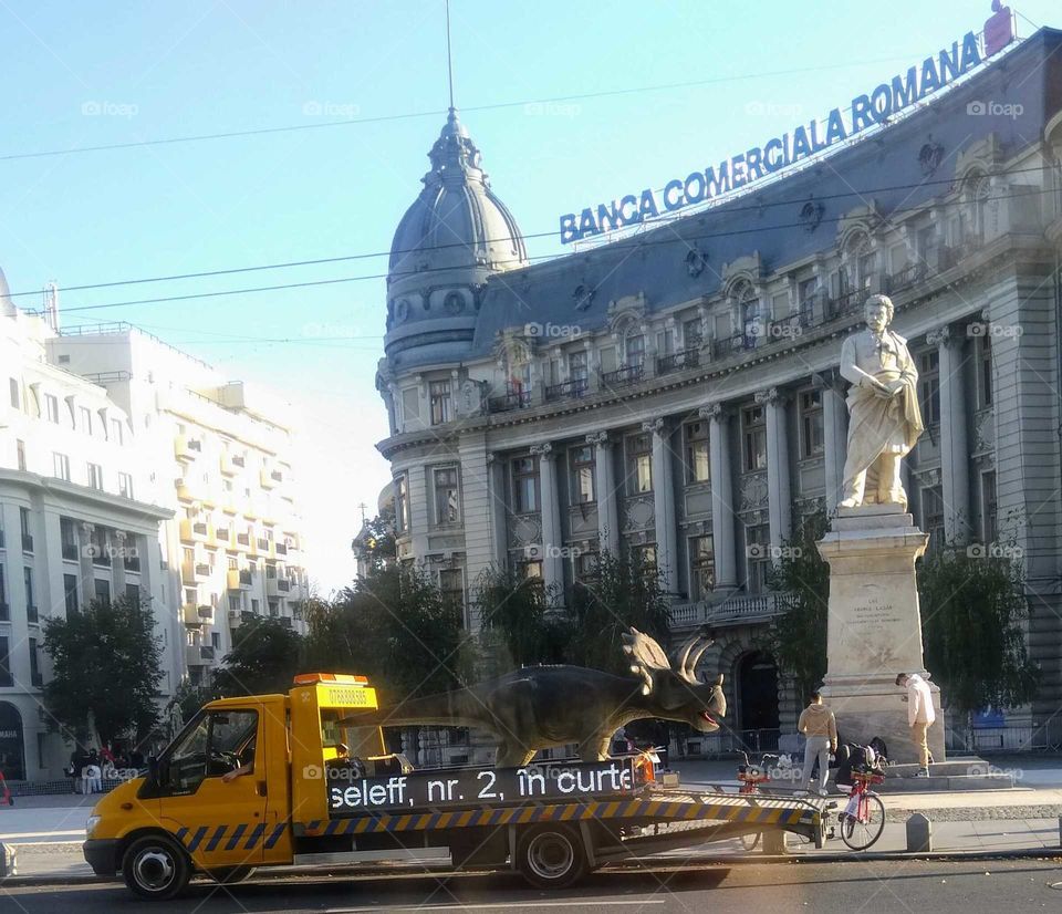 Dinosaur in the city