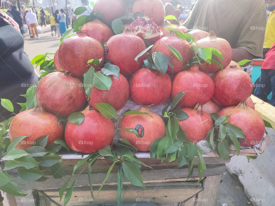 pomegranate for sale on the streets of Jakarta