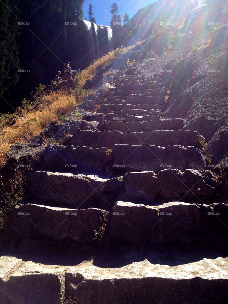 nature steps hike mist by asbreynolds