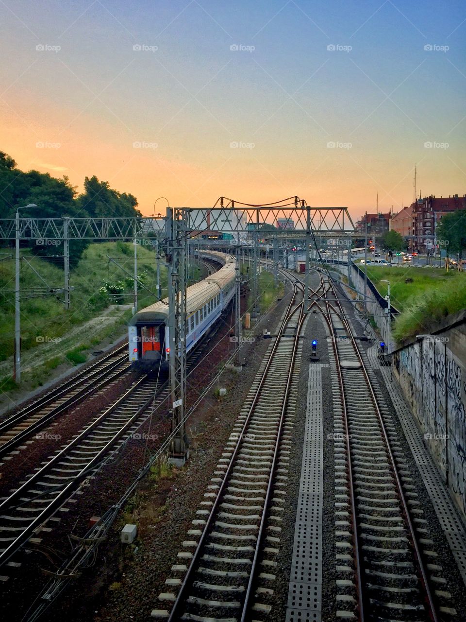 Trackways sunset