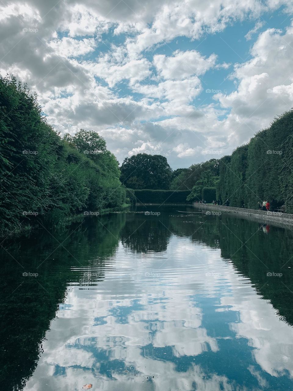 reflected clouds