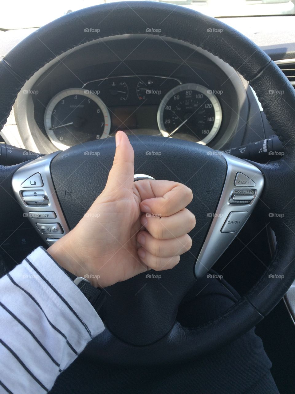 Behind the wheel 