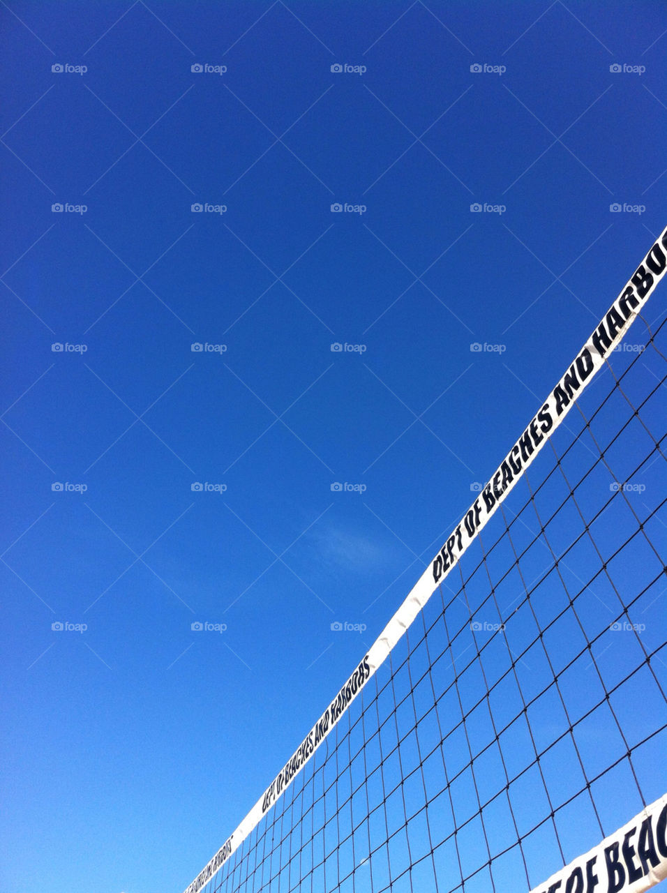 volleyball net against the sky