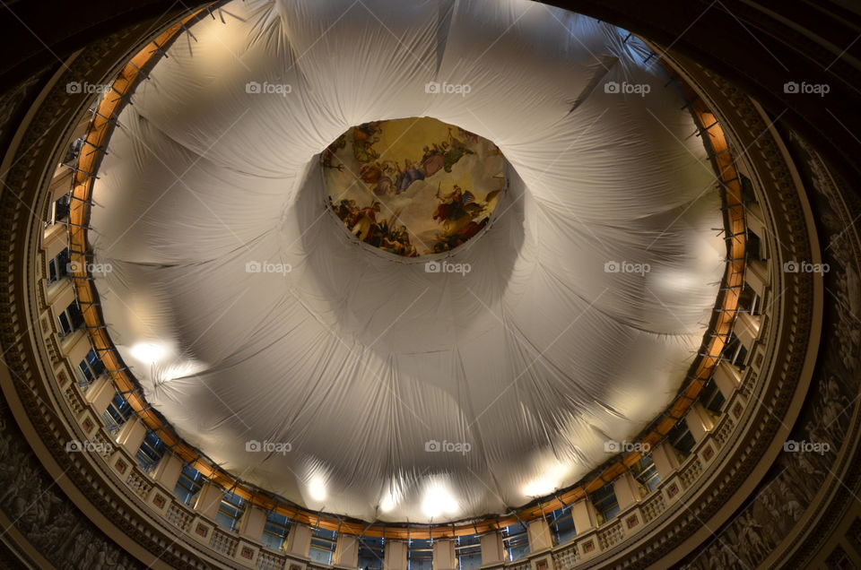 Capital Rotunda. US Capital Rotunda covered on inside due to restoration project.