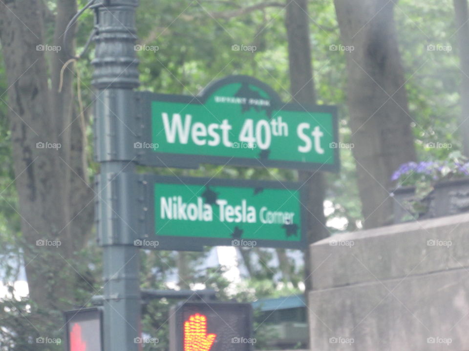 West 40th St & Nikola Tesla Corner