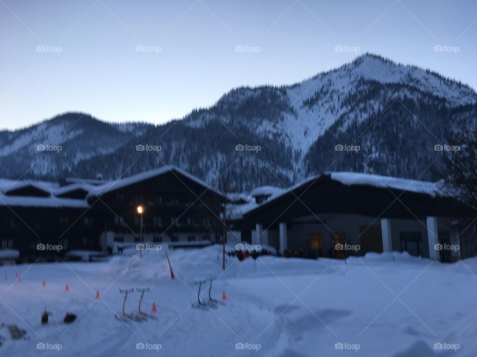 Snow, Winter, Resort, Chalet, Mountain