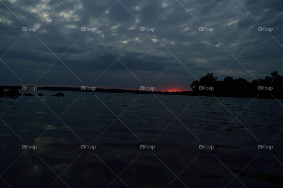 beautiful spring sunset