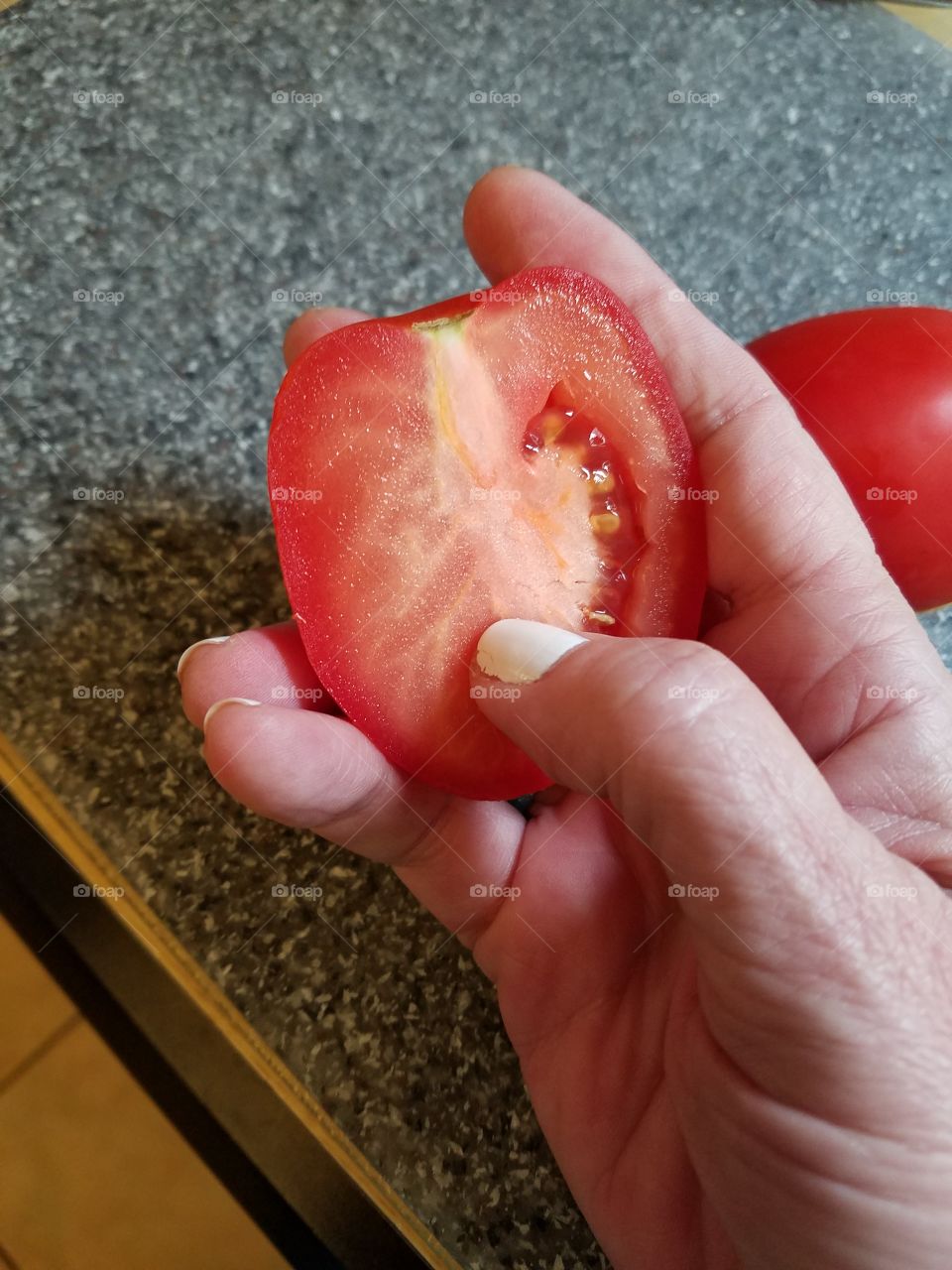 Holding food tomato 6