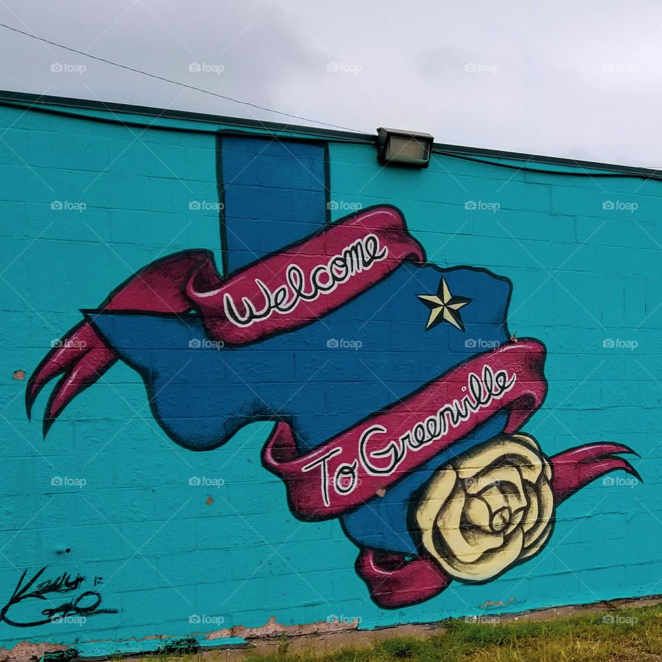 Welcome To Greenville Texas Street Art