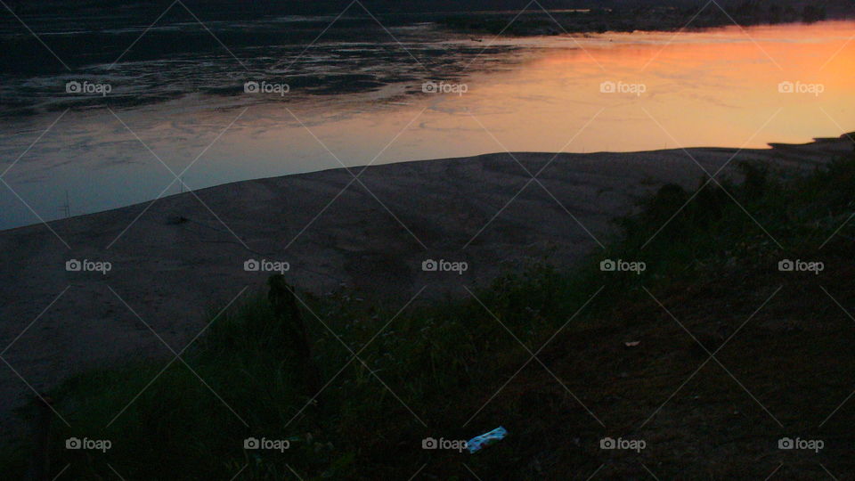 Landscape, Sunset, Evening, Beach, Light