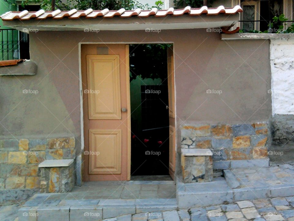 abstract. typical doors in Korca