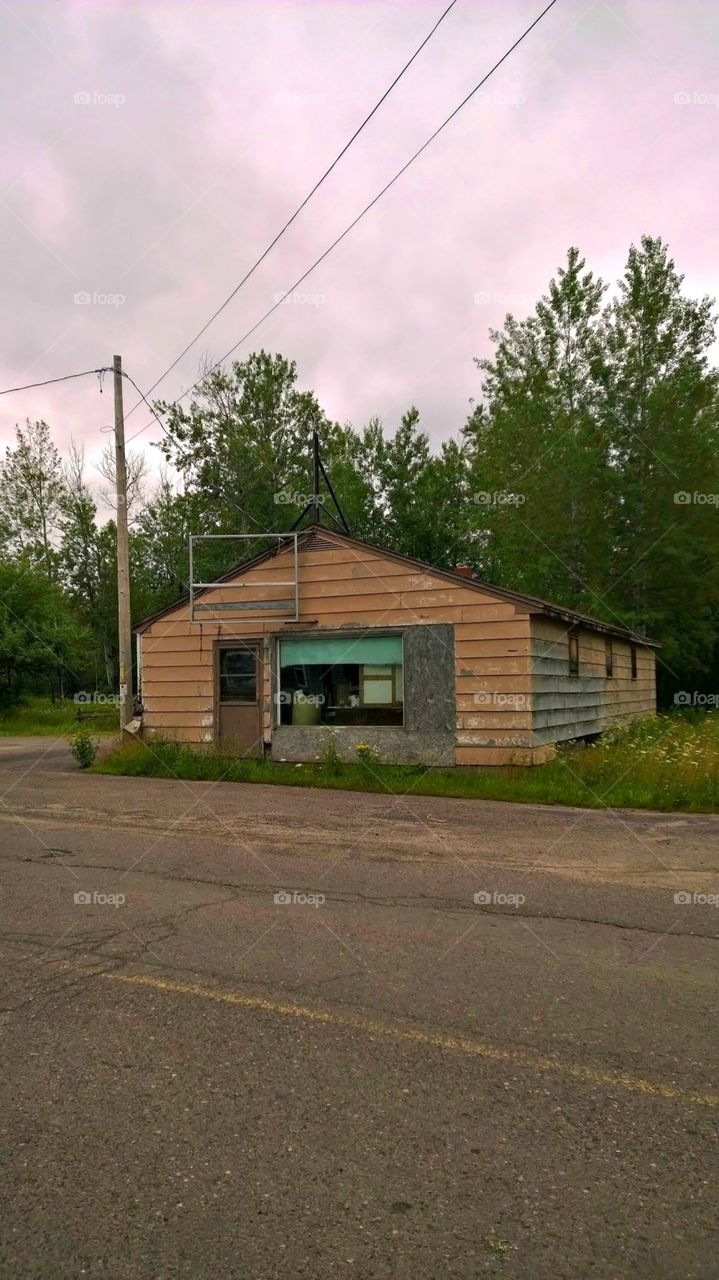 Abandoned small town store