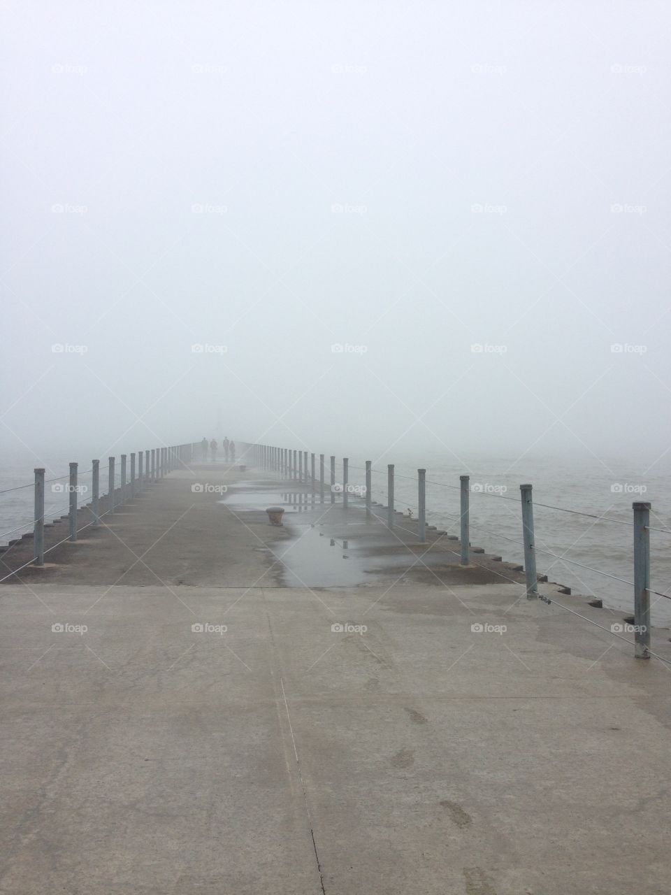Misty pier