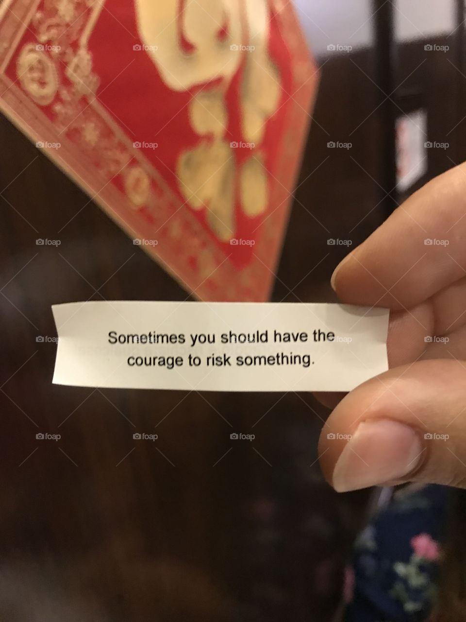 Fortune reads as follows.