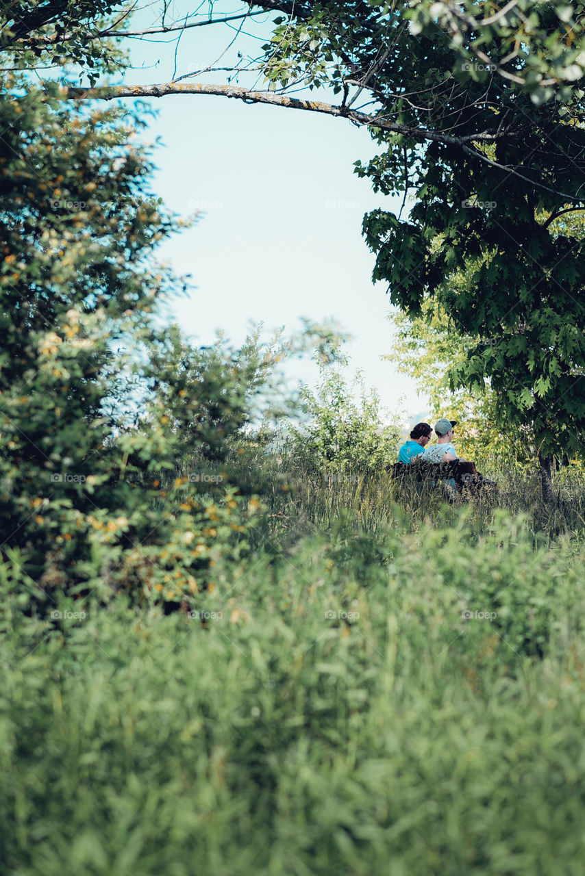 enjoying the day at the park
