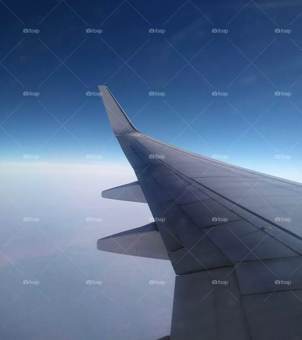 sky view from aeroplane