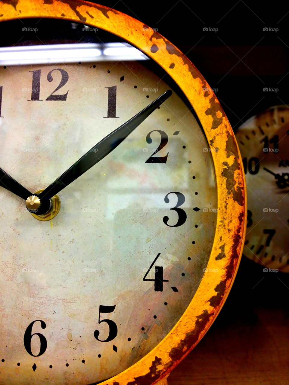 Close-up of old clock