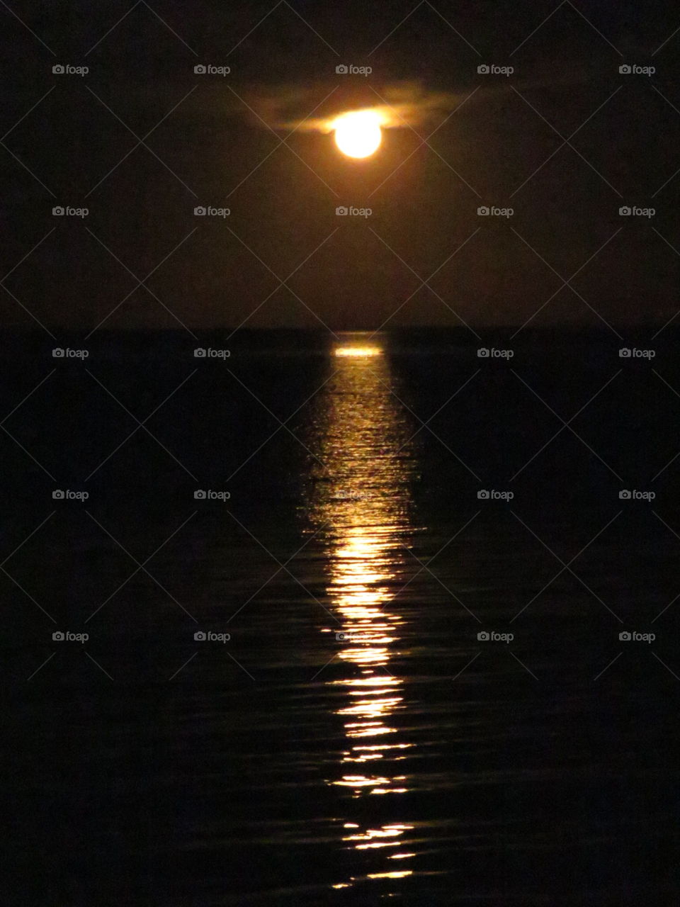 Moon over Lake Superior