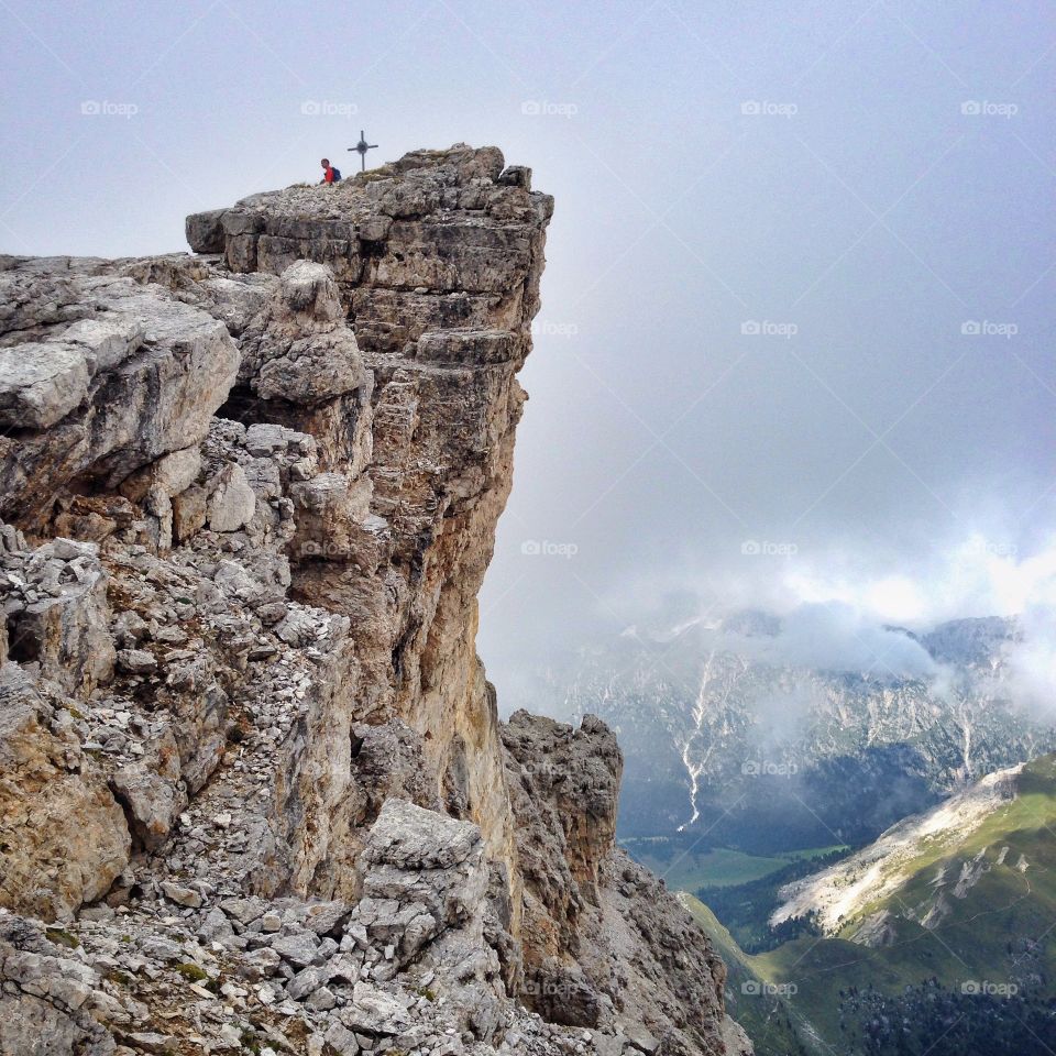 The summit of Piz Duleda, Italian Dolomites