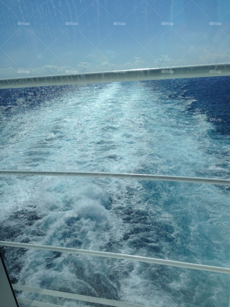 Aft cruise ship view