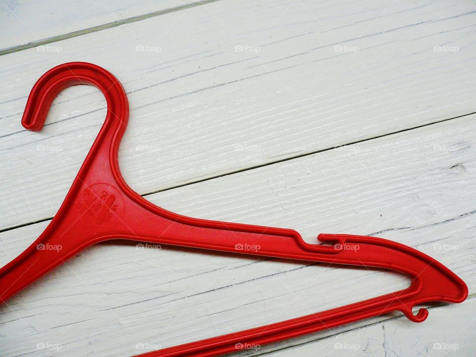 Close-up of red hanger
