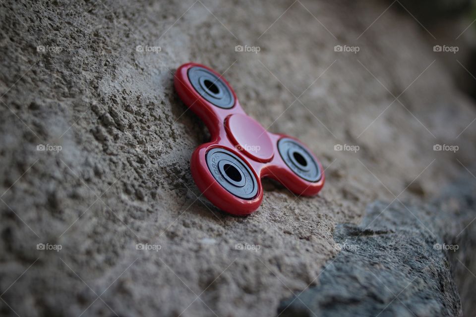 Fidget Spinner on a rock 