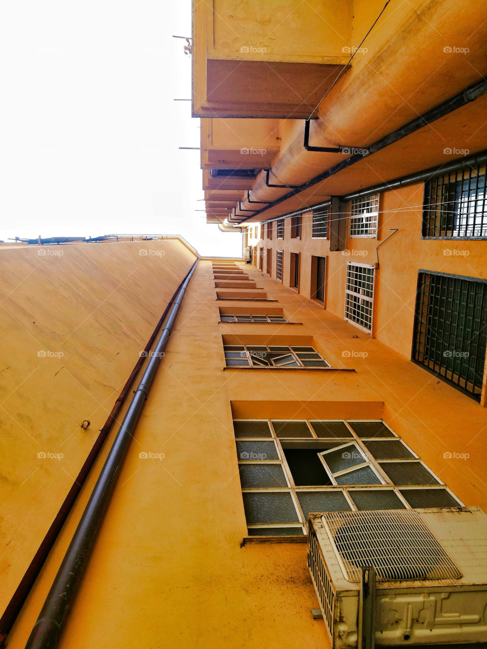 building view from the bottom