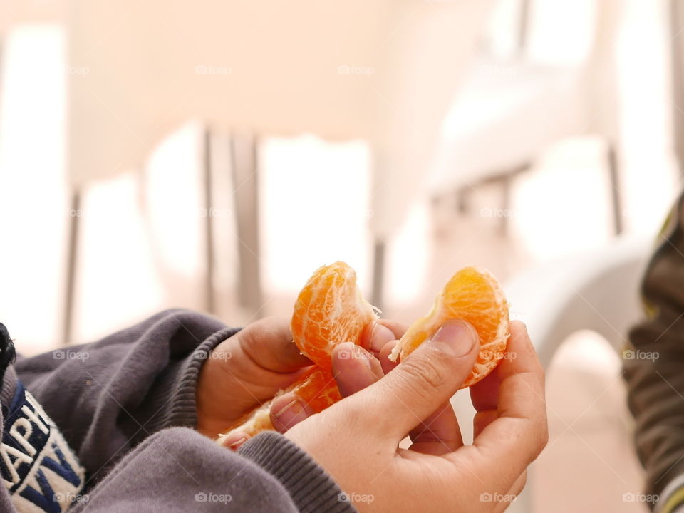 tangerine hands