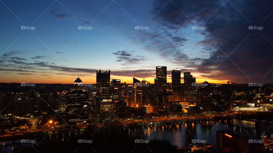 Pittsburgh Skyline at Dawn
