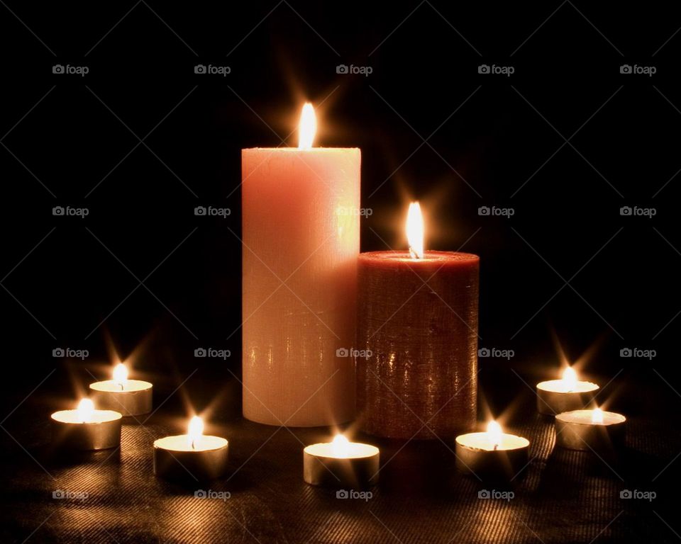Beautiful candles setup