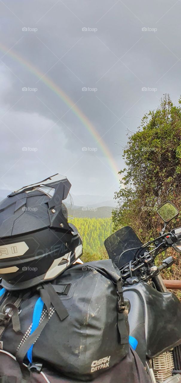 rainbow out after a storm in Queensland