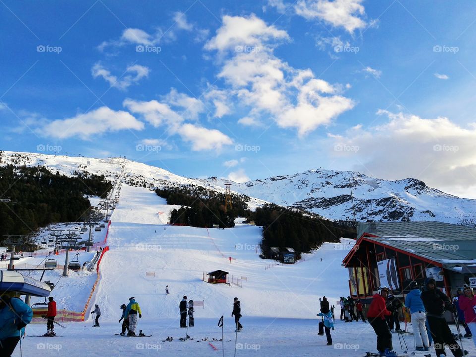 Skiing in Bormio, Italy