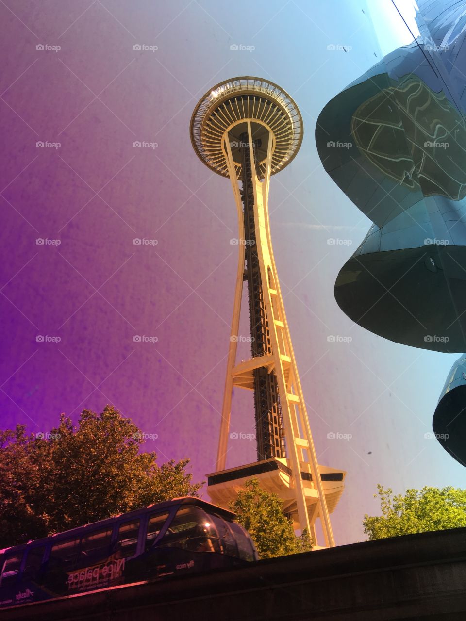 Seattle Space Needle Reflection