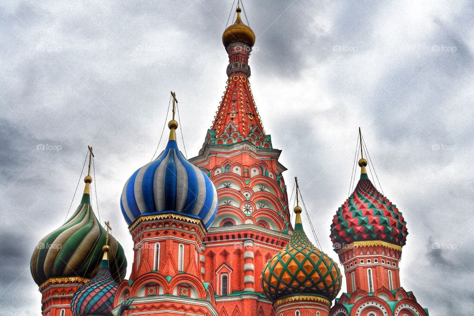 Saint Basil's Cathedral Rooftops, Red Square. Saint Basil's Cathedral Rooftops, Red Square, Moscow, Russia 