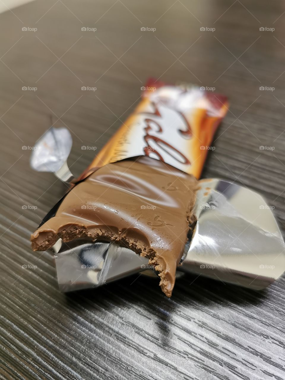 Chocolate after a bite