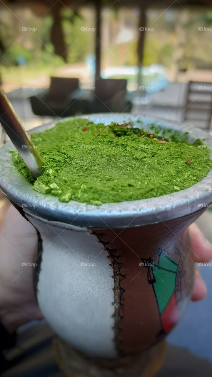 Chimarrão traditional drink in Rio Grande do Sul Brazil