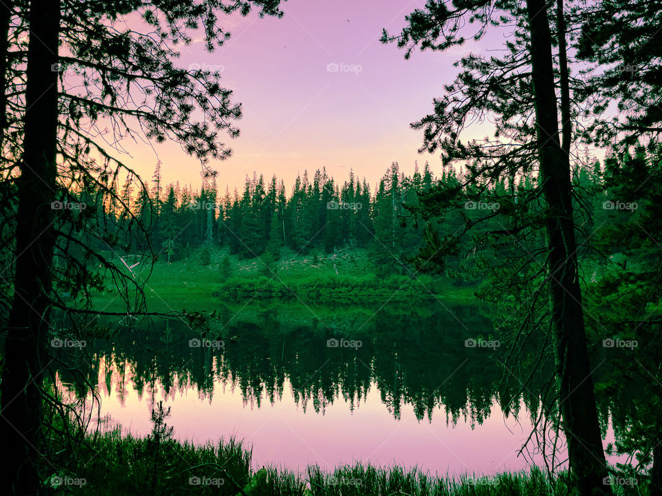Sunset at little medicine Lake 