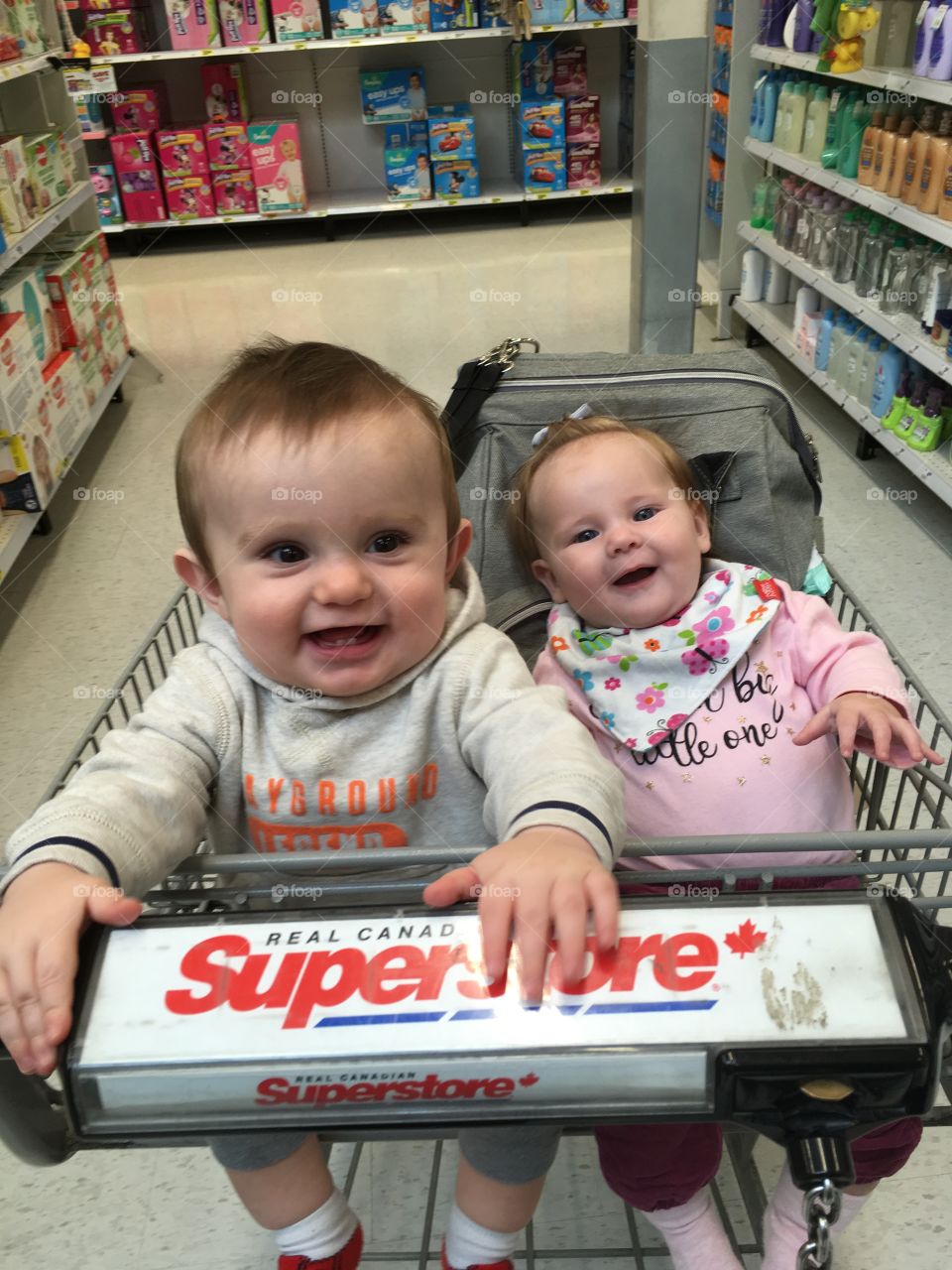 Babies at the store