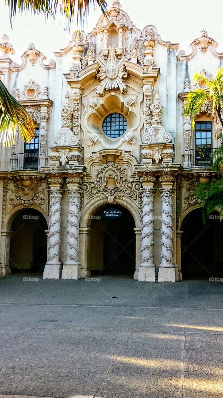 Main Entrance of the Casa Del Prado in Balboa Park.