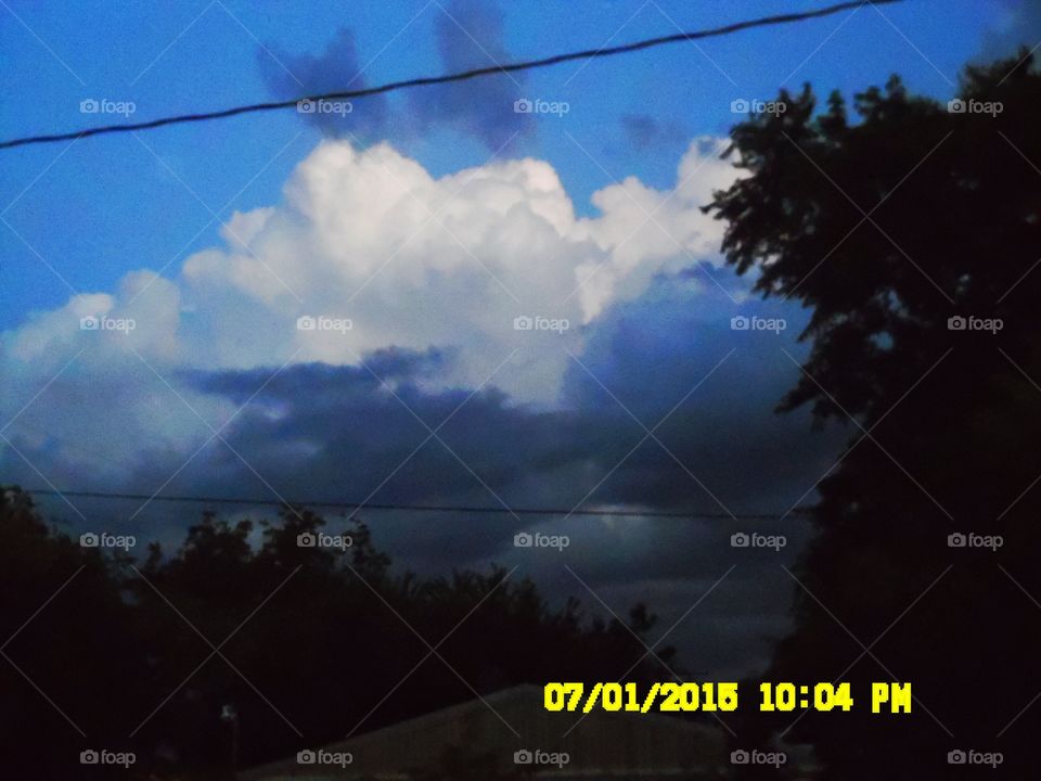 purple cloud ☁. This is a picture of some 🌃 clouds ☁ that began to form Tuesday night in Graham Texas