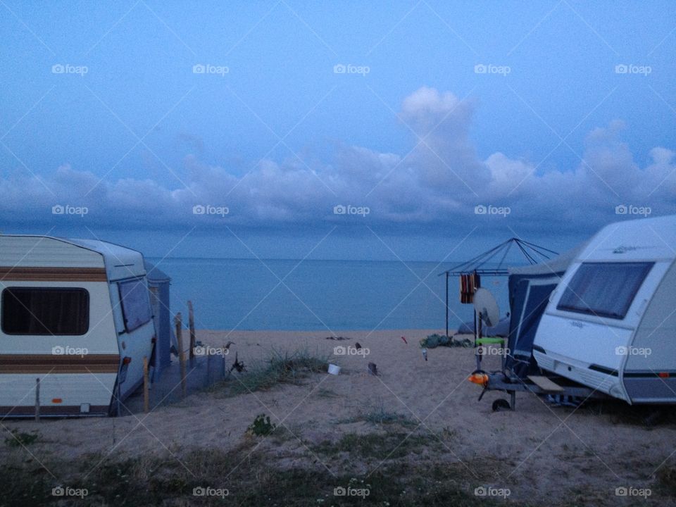 Vacation by the sea. Sea vacation with campers on Karadere.